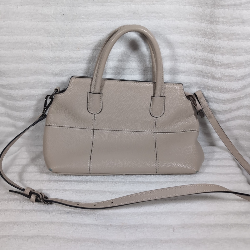 Kattee Soft Leather Purse Tote With Detachable Shoulder Crossbody Strap Tan Bag